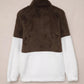 Zip Neck Oversize Fluffy Fleece Pullover