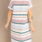 Short-Sleeved Striped T-shirt Mini Dress