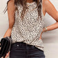 Leopard Print Round Neck Tank Top