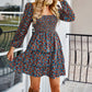 Elegant cake dress French square neckline