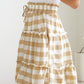 Plaid Print Ruffle Tiered Mini Skirt