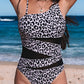 One-shoulder Mesh Cuouts Monokini
