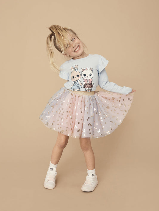RAINBOW BUNNIES TULLE SKIRT