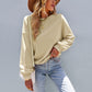 Solid color warm high elasticity loose tops female