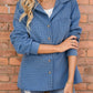 Solid Color Loose Fashion Button Long Sleeve Cardigan Jacket