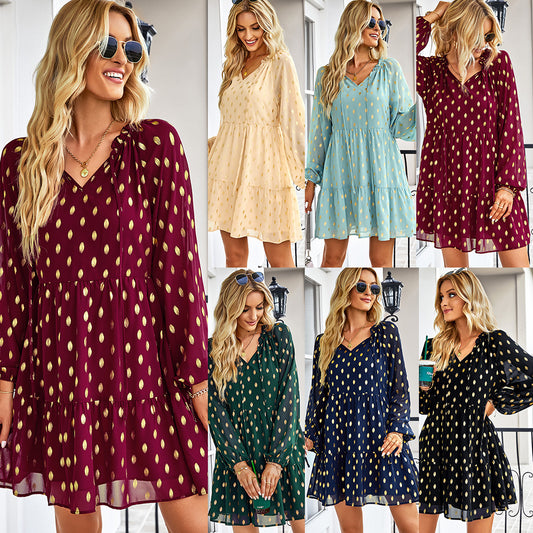 Multicolor Split Neck Buttons Front Shirt Floral Dress