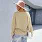 Solid color warm high elasticity loose tops female