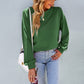 Solid color warm high elasticity loose tops female
