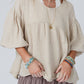 Textured Bubble Sleeves Top