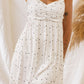 White Ruched Bust Starlet Print Mini Dress
