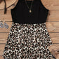 Leopard Patchwork Spaghetti Strap Tank Top