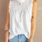 Frilled Tank Top with Buttons