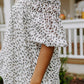 Leopard Frilled Off Shoulder Puff Sleeve Blouse