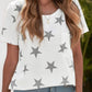 White Casual Star Pocket Tee