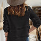 Long Sleeve Crochet Insert Crinkle Blouse