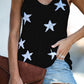 Star Print Racerback V Neck Tank Top