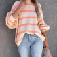 Striped Drop Shoulder Pullover Sweatshirt