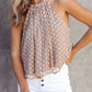 Daisy Pattern Flowy Tank Top with Tie Back