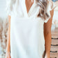 Ruffled Sleeveless V Neck Top