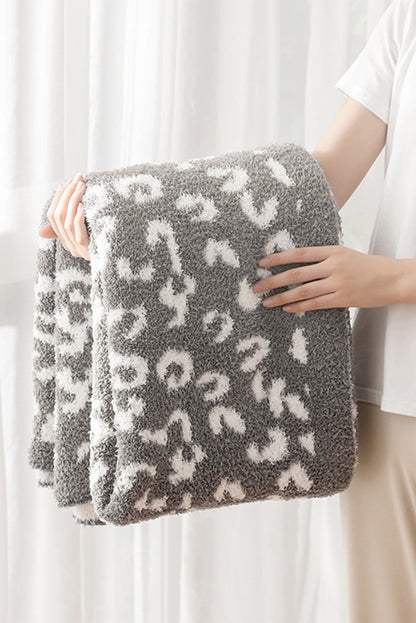 Gray Leopard Grain Knitting Blanket 127*152CM