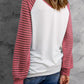 Pink Love Embroidered Sheer Patch Long Sleeve Top