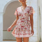 Summer V-neck sexy bohemian print dress