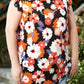 Multicolor Ruffle Sleeve Floral Plus Size Top