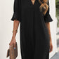 Ruffled Sleeve Shift Dress