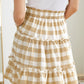 Plaid Print Ruffle Tiered Mini Skirt