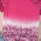 Pink MAMA Lightning Leopard Bleach Print Short Sleeve T Shirt