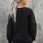 Raglan Patchwork Sleeve Pullover Sweatshirt