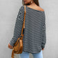 Long-sleeved striped jersey for women