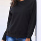 French Terry Cotton Blend Pullover Sweatshirt