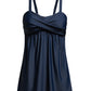 Navy Blue 2pcs Swing Tankini Swimsuit