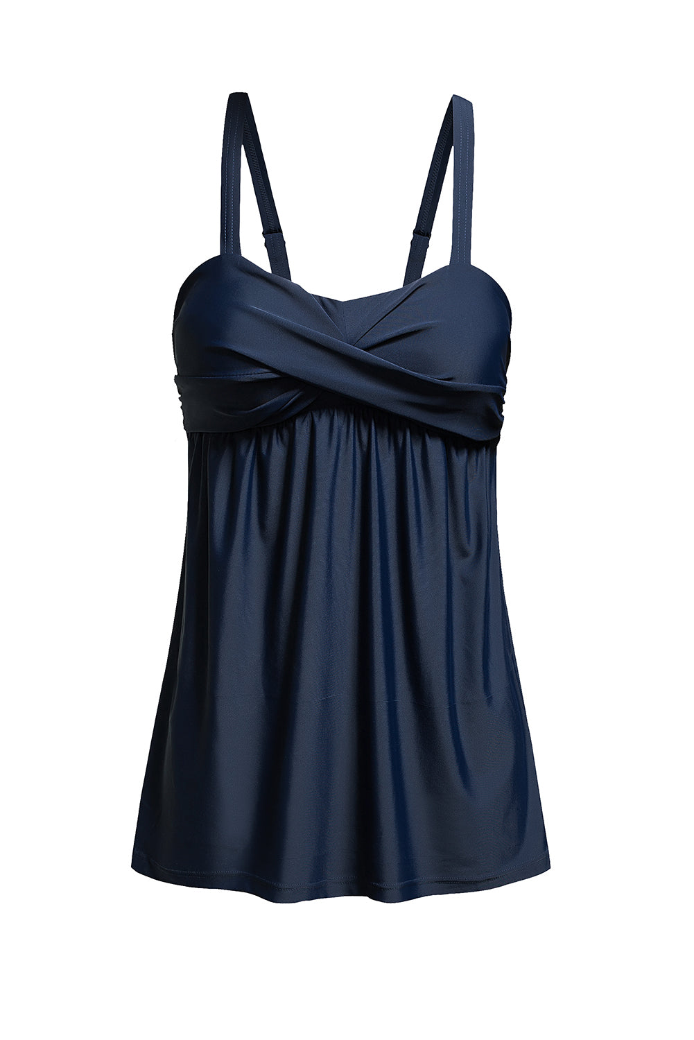 Navy Blue 2pcs Swing Tankini Swimsuit