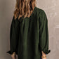 Gray Turn Down Collar Buttoned Shirt Jacket