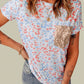 Leopard Print T-shirt with Sequin Pocket