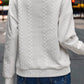 Zip up Cable Textured Sweatshirt