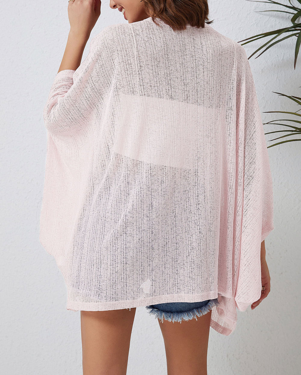 Sheer Lightweight Knit Long Sleeve Cardigan