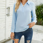 Long-sleeved shirt jacquard fur ball casual loose tops