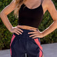 Smocked Elastic Waist Athletic Shorts