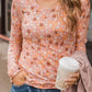 Floral Knit Long Sleeve Top