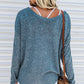 Blue Front to Back Two Way Ruched Top