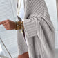 Oversized Fold Over Sleeve Sweater Cardigan