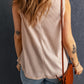 Apricot Crew Neck Waffle Tank Top