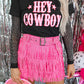 HEY COWBOY Letters Crew Neck T-shirt
