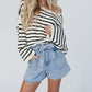 Striped Drop Shoulder Oversized Sweater
