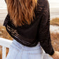 Black Zebra Print Drop Shoulder Long Sleeve Top