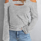 Cold Shoulder Hollow-out Bust Knit Top