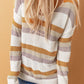 Stripe Drop Shoulder Striped Knit Sweater